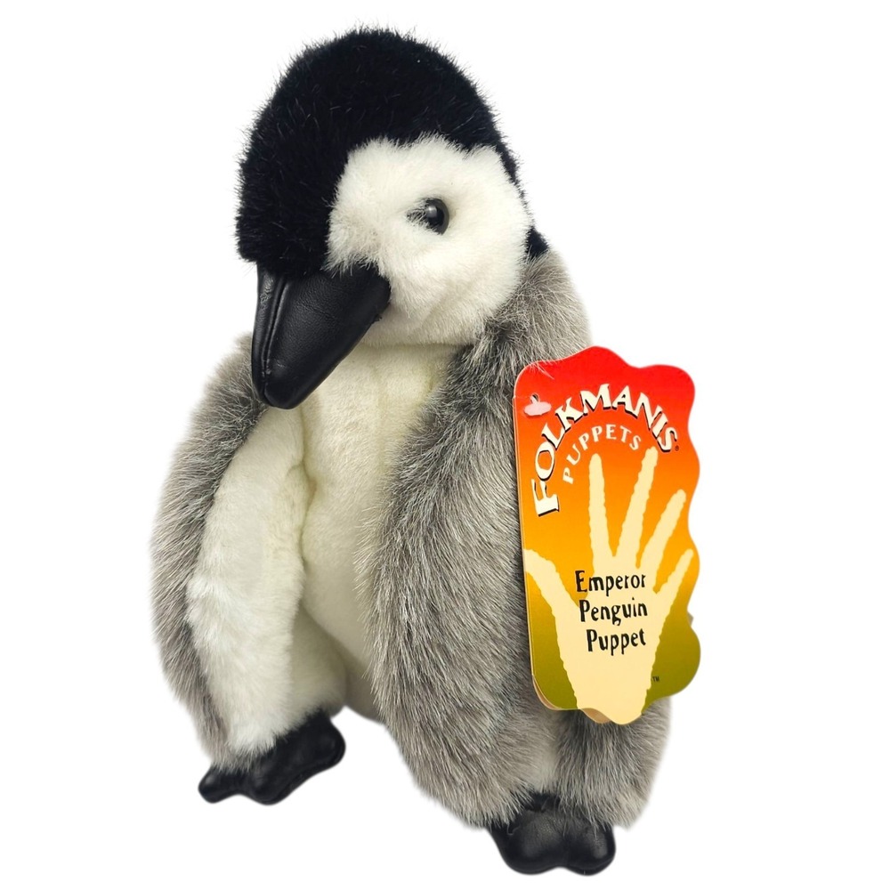 Folkmanis 9" Baby Emperor Penguin Plush Hand Puppet Stuffed Animal New